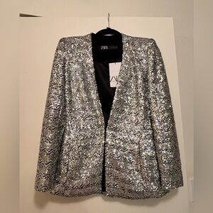 Zara sequined blazer size S